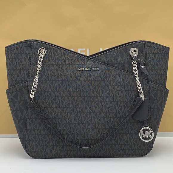 MICHAEL KORS LARGE X CHAIN LOGO SHOULDER BAG - Picture 16 of 16